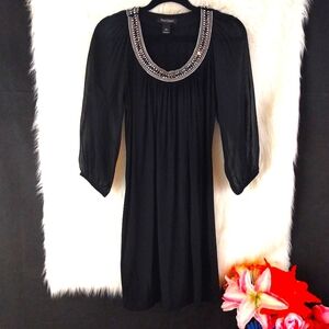 White House Black Market Long Sleeve Black Dress